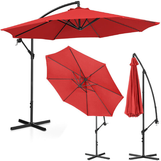 Парасоль садовый Uniprodo модель UNI_UMBRELLA_R300RE_N, красный 300 см