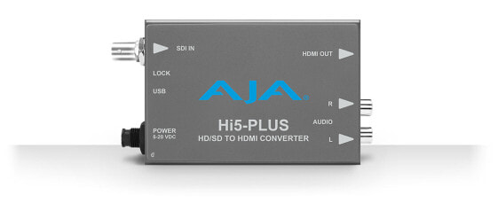 AJA Hi5-Plus - Active video converter - Grey - 2048 x 1080 - - - 525i,625i,720p,1080i,1080p - BNC - HDMI + RCA