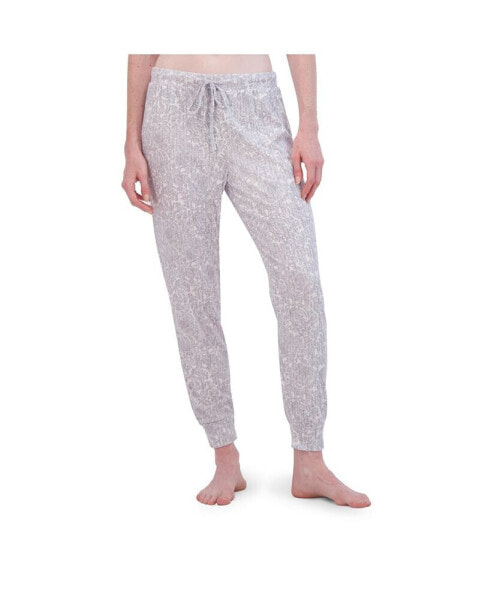 Women's Ribbed Drawstring Jogger Pajama Pant