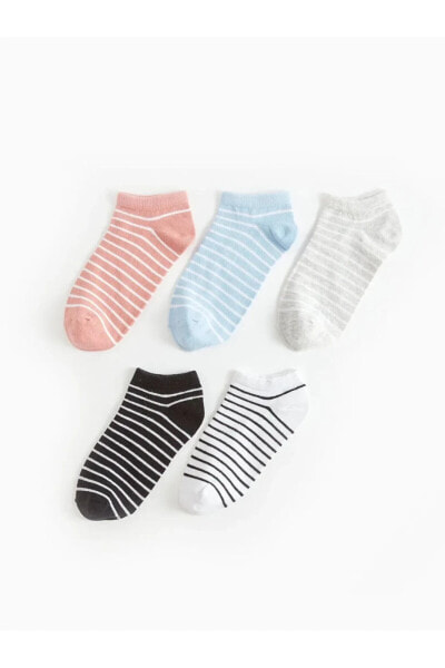 LCW DREAM Çizgili Kadın Patik Çorap 5'li Paket