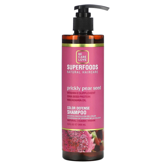 Superfoods, Natural Haircare, Color Defense Shampoo, Prickly Pear Seed, 12 fl oz (355 ml)