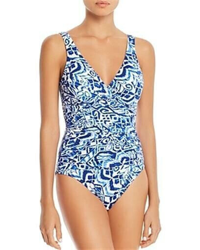 LAUREN RALPH LAUREN Womens 182552 Tribal Ikat Twist One Piece Swimsuit Size 10