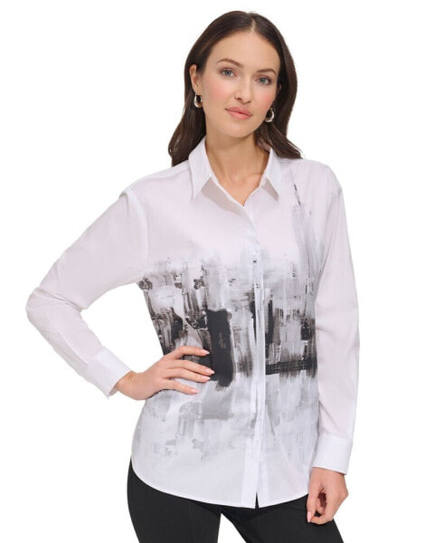 Women's Cityscape-Print Shirt