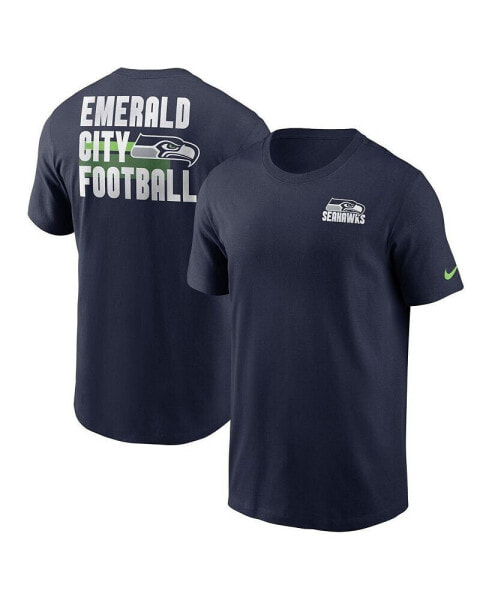Men's College Navy Seattle Seahawks Blitz Essential T-shirt