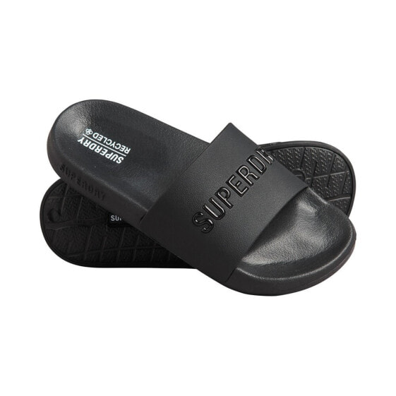 SUPERDRY Code Logo Vegan Pool Slides