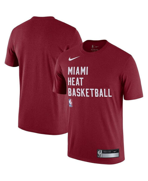 Men's Red Miami Heat 2023/24 Sideline Legend Performance Practice T-shirt