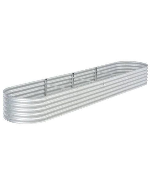 Garden Raised Bed 157.5"x31.5"x17.3" Galvanized Steel Silver