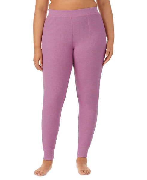 Plus Size Stretch Thermal Mid-Rise Leggings