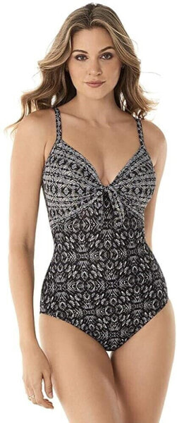 Miraclesuit Womens Incan Treasure Pin Up Sweetheart Neckline Swimsuit Size 16