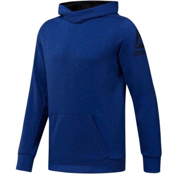 Мужское худи с капюшоном спортивное синее с логотипом Reebok  Doubleknit Hoodie M DU2156
