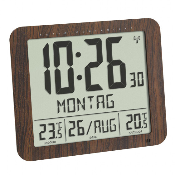 TFA 60.4518.08 - Digital alarm clock - Rectangle - Wood - Plastic - -20 - 50 °C - F,°C