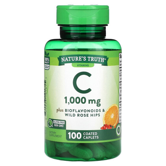 Витамин C Nature's Truth, 1 000 мг, 100 покрытых капсулений