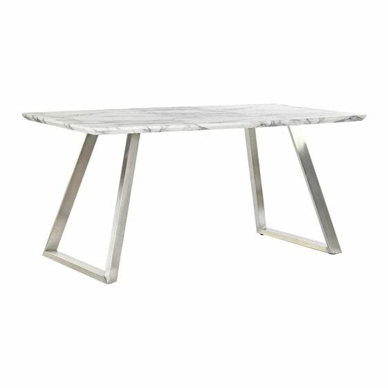 Обеденный стол Стальный Белый DKD Home Decor 160 x 90 x 76 см MDF Wood