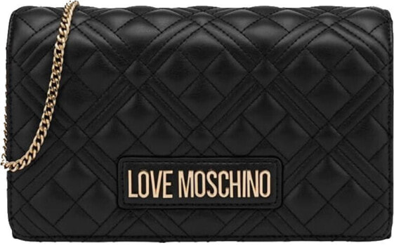 Женская сумка кросс-боди стеганая LOVE MOSCHINO черная