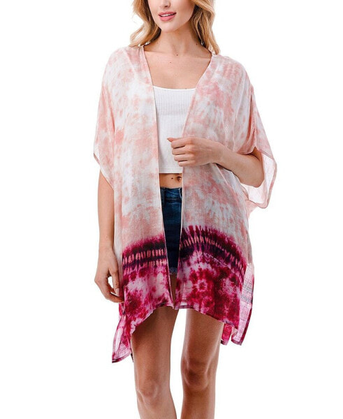 Women's Lightweight Ombre Tie Dye Kimono Wrap