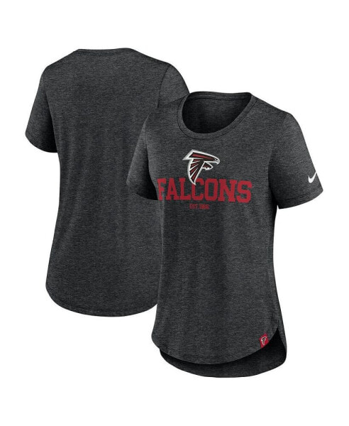 Women's Heather Black Atlanta Falcons Fashion Tri-Blend T-Shirt