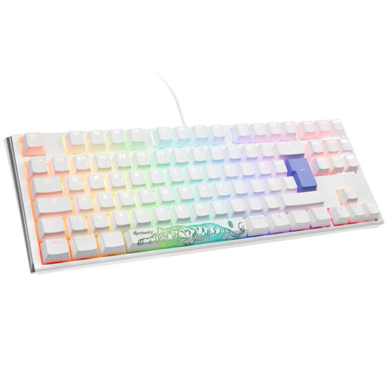 Ducky One 3 Classic Pure White TKL Gaming Tastatur, RGB LED - MX-Brown