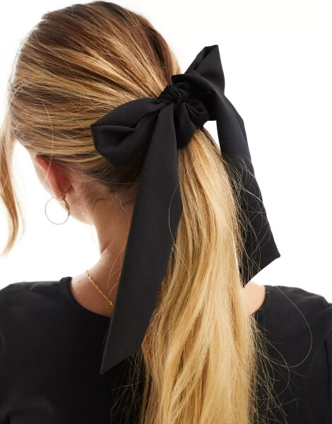 Accessorize bow scrunchie in black