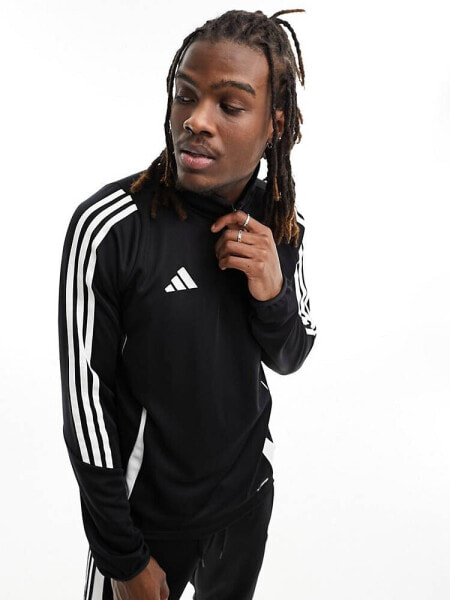 adidas Football Trio 24 track sweatshirt in black