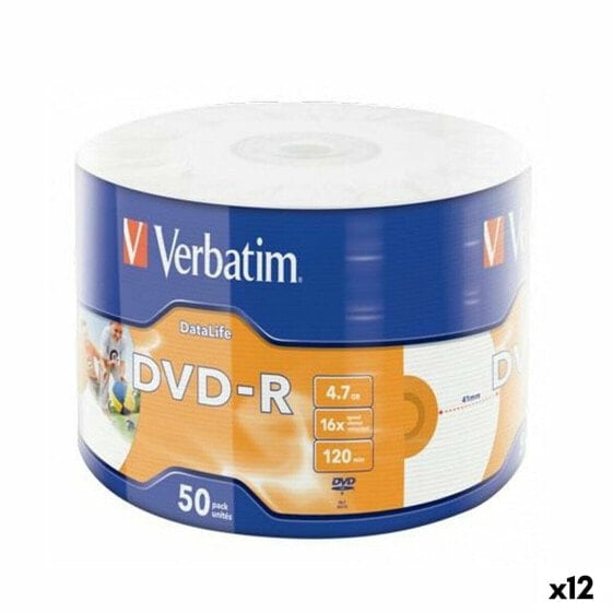 DVD-R Verbatim 4,7 GB 16x (12 штук)