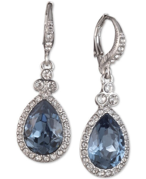 Pavé & Colored Stone Drop Earrings