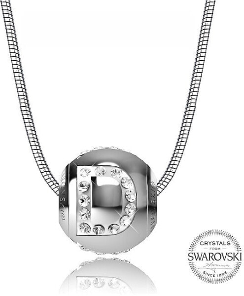 Steel necklace letter D CLET-D