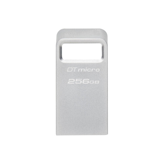 Kingston DataTraveler 256GB Micro 200MB/s Metal USB 3.2 Gen 1, 256 GB, USB Type-A, 3.2 Gen 1 (3.1 Gen 1), 200 MB/s, Capless, Silver