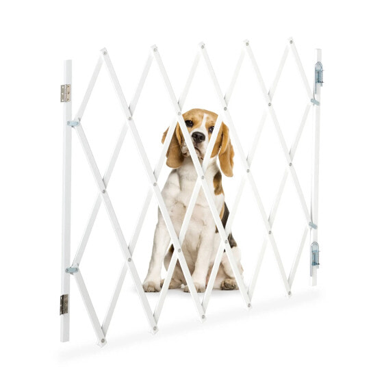 Ворота безопасности Relaxdays Ausziehbares Hundeabsperrgitter in Weiß