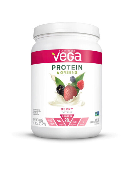 Vega Protein & Greens Berry Растительный протеин на основе овощей и зелени с  ягодным вкусом 19 порций