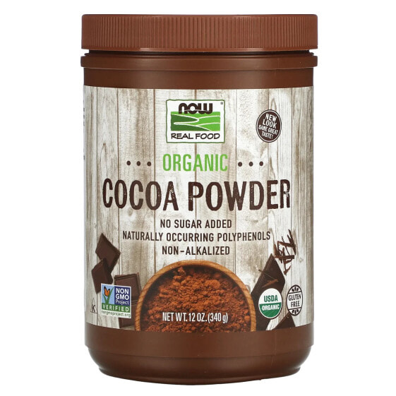 Какао органическое NOW, порошок, 340 г