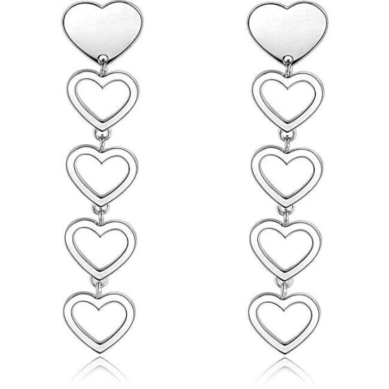 Steel earrings with hearts STARLOVE SRL23