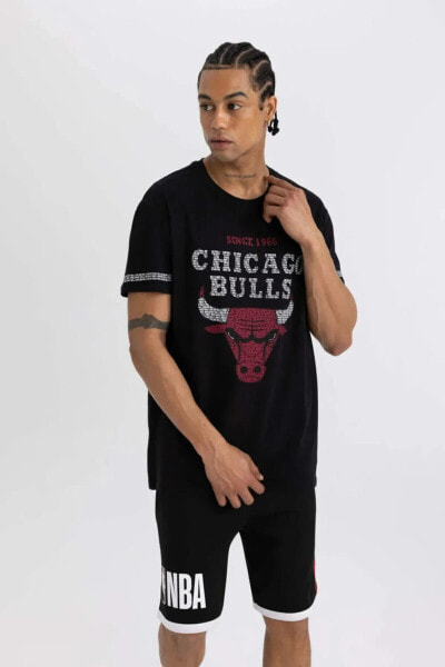 Fit Nba Chicago Bulls Regular Fit Bisiklet Yaka Kısa Kollu Tişört N7498az24sm