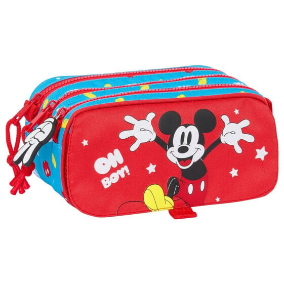 SAFTA Large Triple Mickey Mouse Fantastic Pencil Case