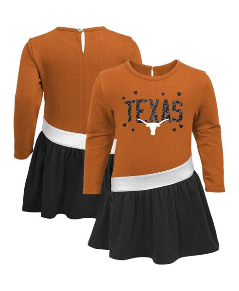 Toddler Girls Texas Orange Texas Longhorns Heart to Heart French Terry Dress