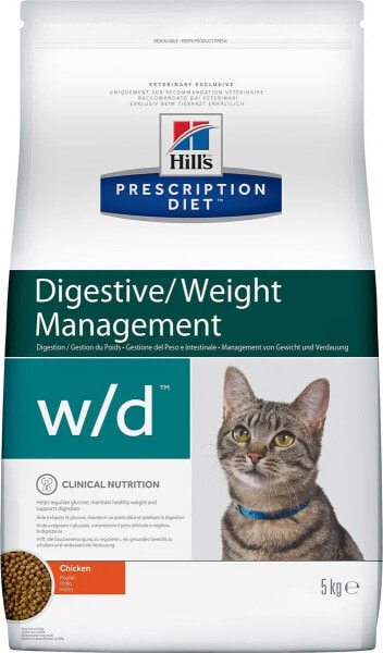 Сухой корм для кошек Hill's Prescription Diet при поддержании веса и сахарном диабете, диетический, с курицей, 5 кг