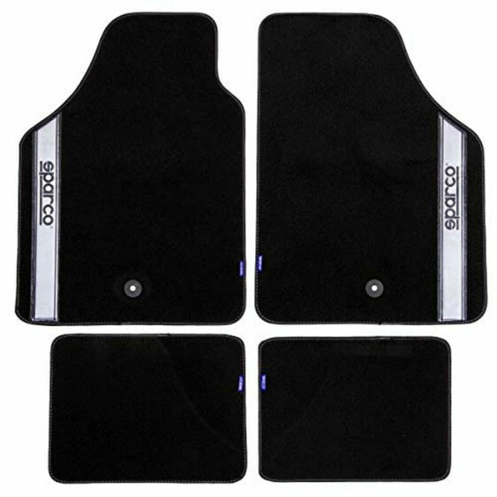 Комплект автомобильных ковриков Sparco Чёрный/Серебристый Серый Серебристый ковер (4 pcs)