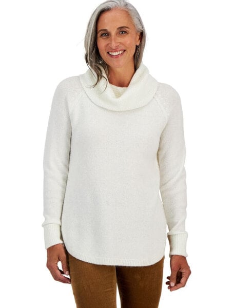 Petite Waffle Cowlneck Tunic, Created for Macy's
