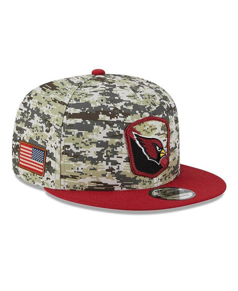 Men's Camo, Cardinal Arizona Cardinals 2023 Salute To Service 9FIFTY Snapback Hat