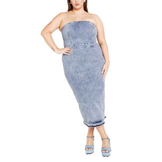 Plus Size River Strapless Midi Dress