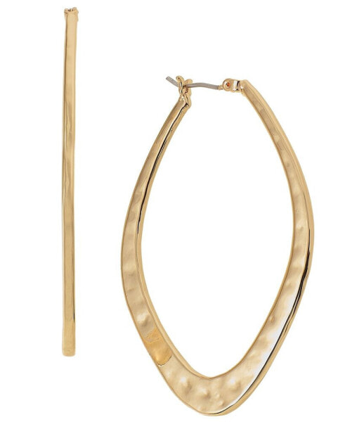 Hammered Diamond Large Hoop Earrings, 2.2", Created for Macy's