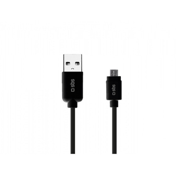 SBS 1m USB2.0/MicroUSB - 1 m - USB A - Micro-USB A - USB 2.0 - 480 Mbit/s - Black