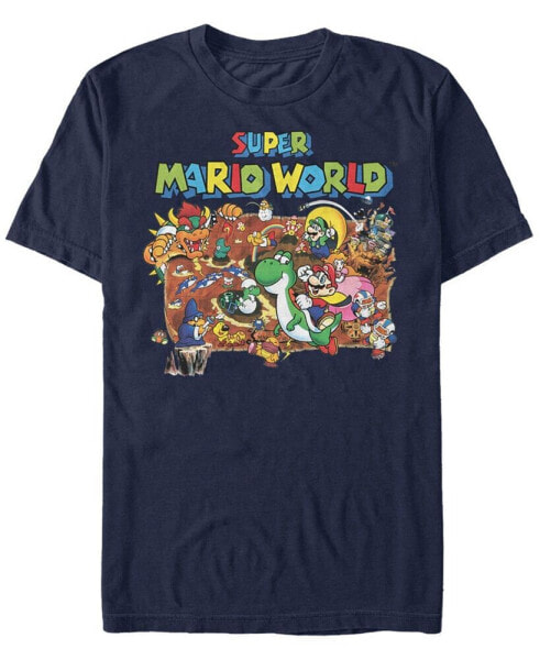 Nintendo Men's Super Mario World Map Short Sleeve T-Shirt