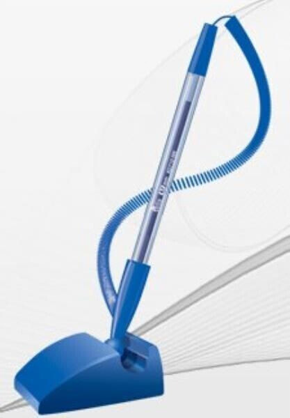 Ручка шариковая Tetis на пружине синяя