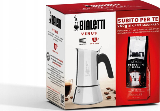 Bialetti Zestaw kawiarka New Venus 6 + Perfetto Moka Classic