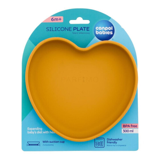 Canpol babies Silicone Suction Plate Yellow 300 ml geschirr für Kinder