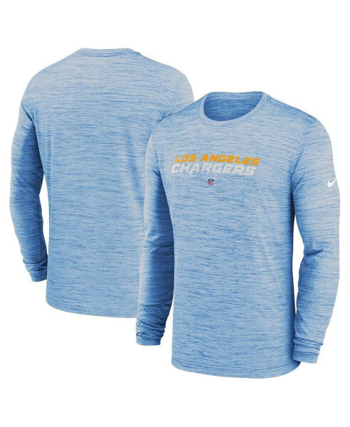 Men's Powder Blue Los Angeles Chargers Sideline Team Velocity Performance Long Sleeve T-shirt