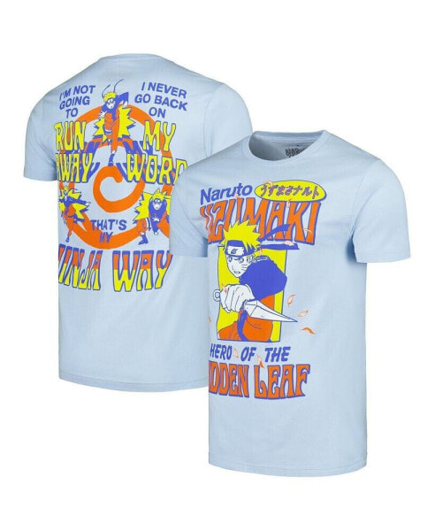 Men's Light Blue Naruto Graphic T-shirt