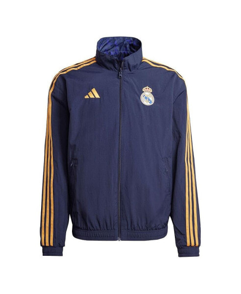 Men's Navy Real Madrid 2023/24 Reversible Anthem Full-Zip Jacket