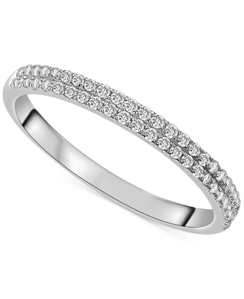 Diamond Double Row Band (1/4 ct. t.w.) in Platinum