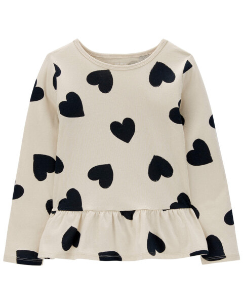 Kid Heart Peplum Jersey Tee XS